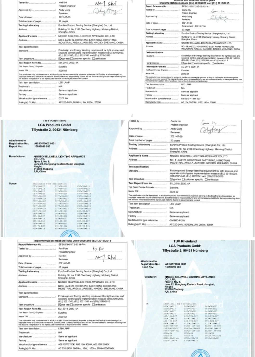 Product Certifications