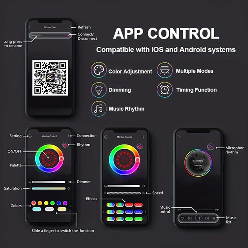 LED Smart APP RGB Sunset Lamp USB Rainbow Projector Light Background Wall Night Light with Wireless Remote Control Desk Lamp