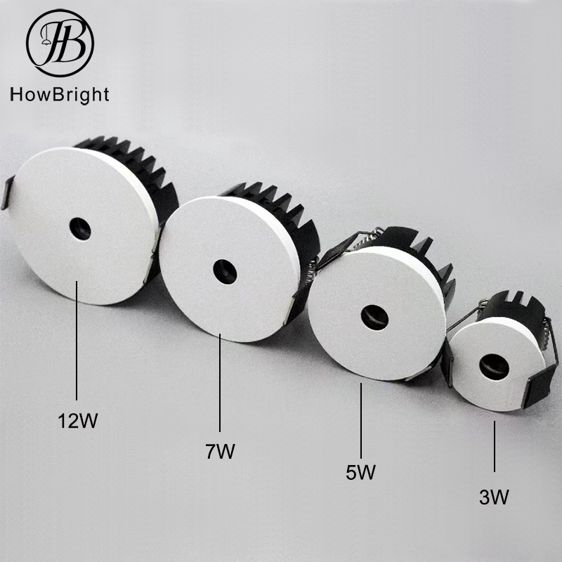 Commercial 3W 7W 10W 12W Shape Recessed Mounted LED Downlight