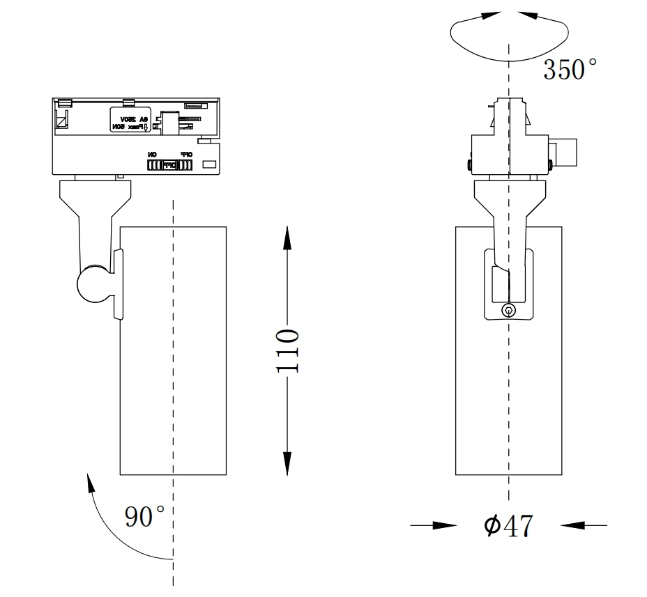 Modern Adjustable Brightness Indoor LED Track Lighting System