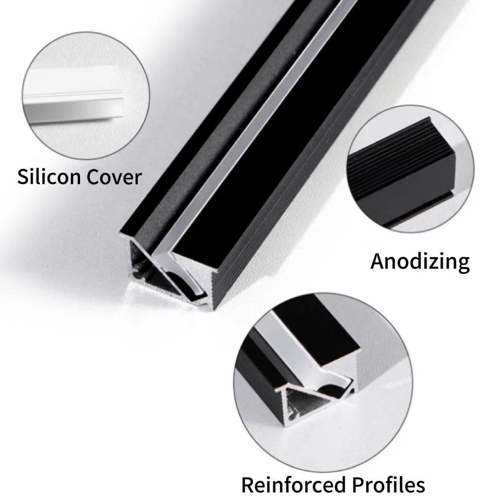 45-Degree LED Cabinet Spotlights with SMD/COB LED Strip Linear Lighting for Office