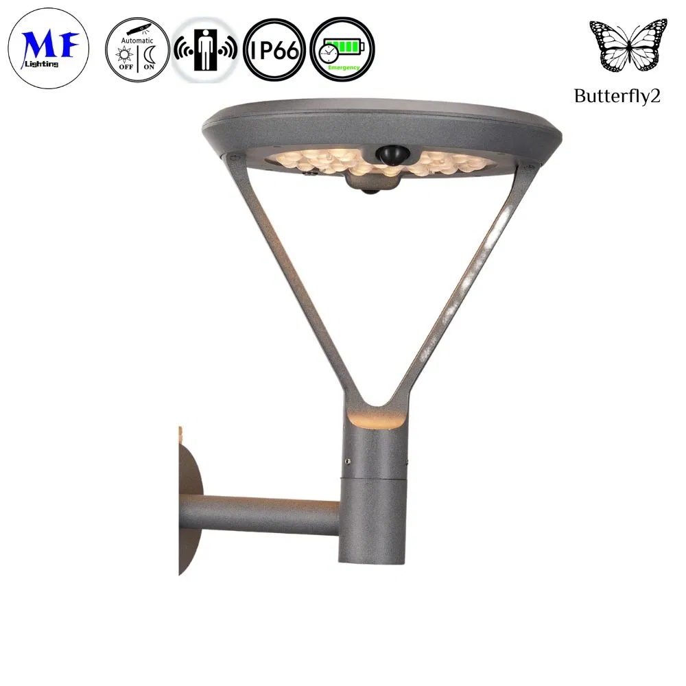 Solar Street Light Outdoor LED Light IP66 Waterproof Weatherproof Garden Lighting Solar LED Garden Light with PIR Sensor for Yard Lawn Courtyard