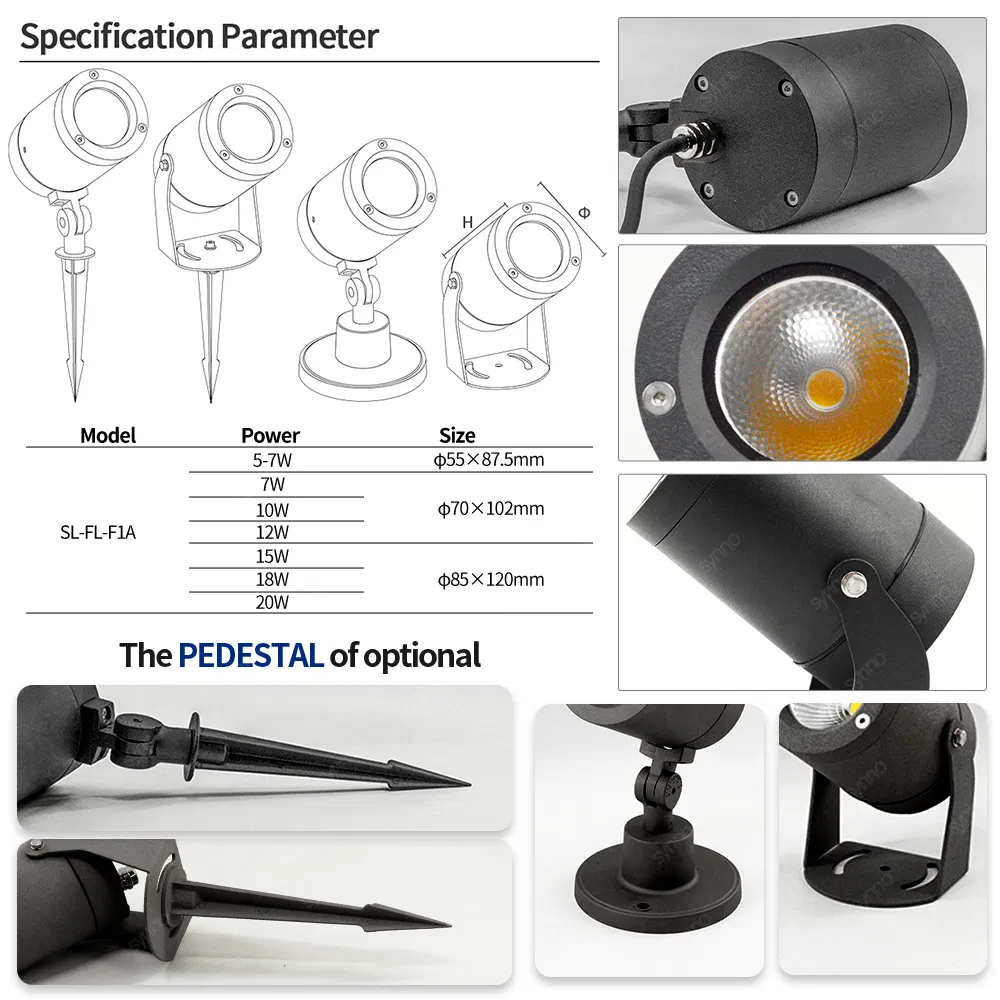 Waterproof Garden Landscape Lawn Lamp LED Spike Garden Light Landscape Spotlight