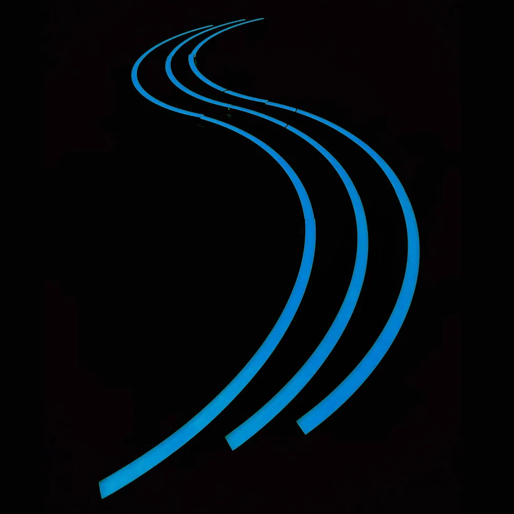 RGB Remote Control S Shaped Pendant Linear Luminaire Light