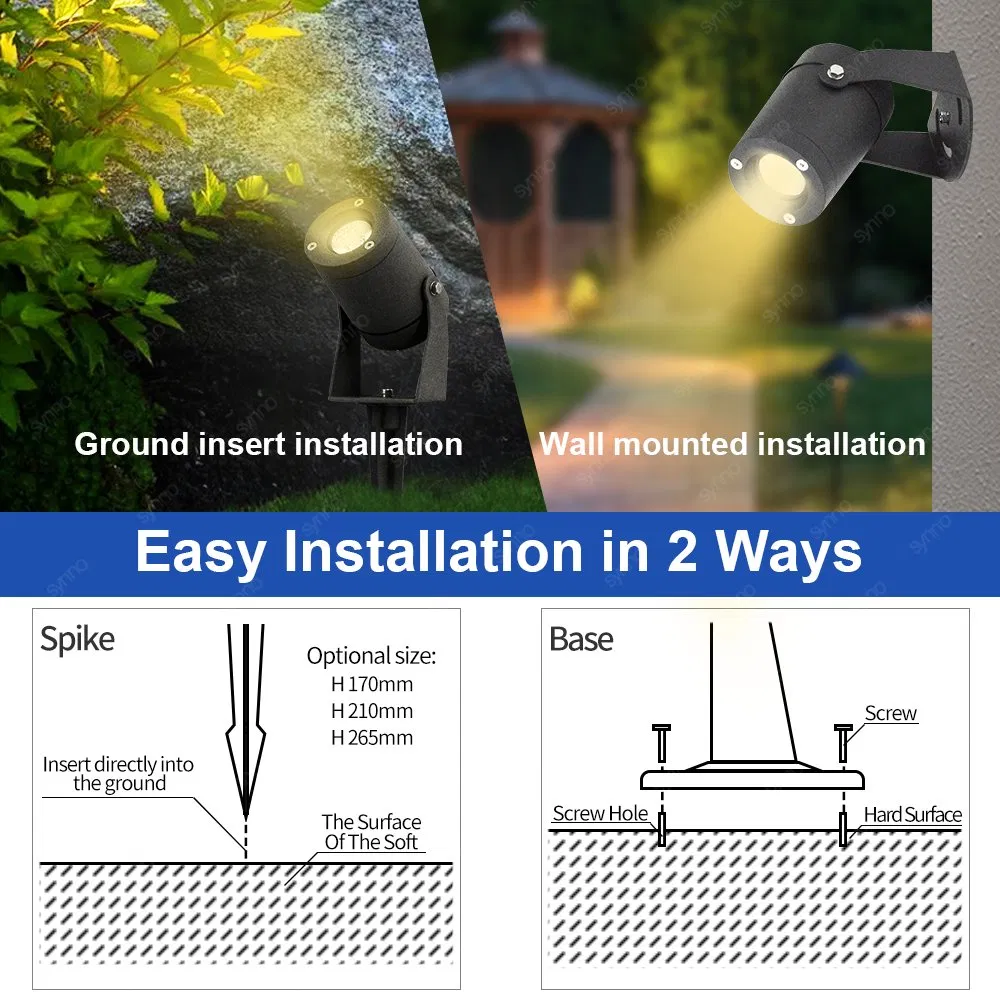 Waterproof Garden Landscape Lawn Lamp LED Spike Garden Light Landscape Spotlight