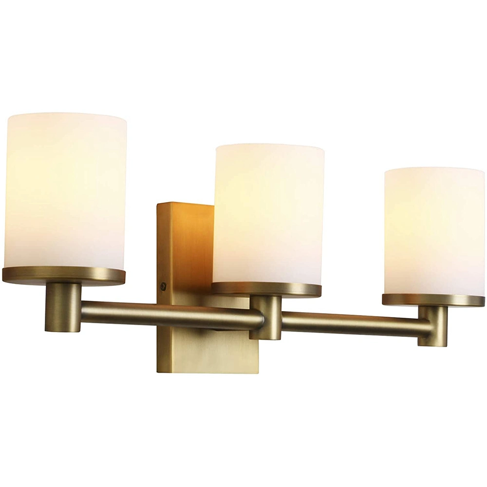 Head UL Certified LED Vanity Lights with Frosted White Glass Wall Mount Light