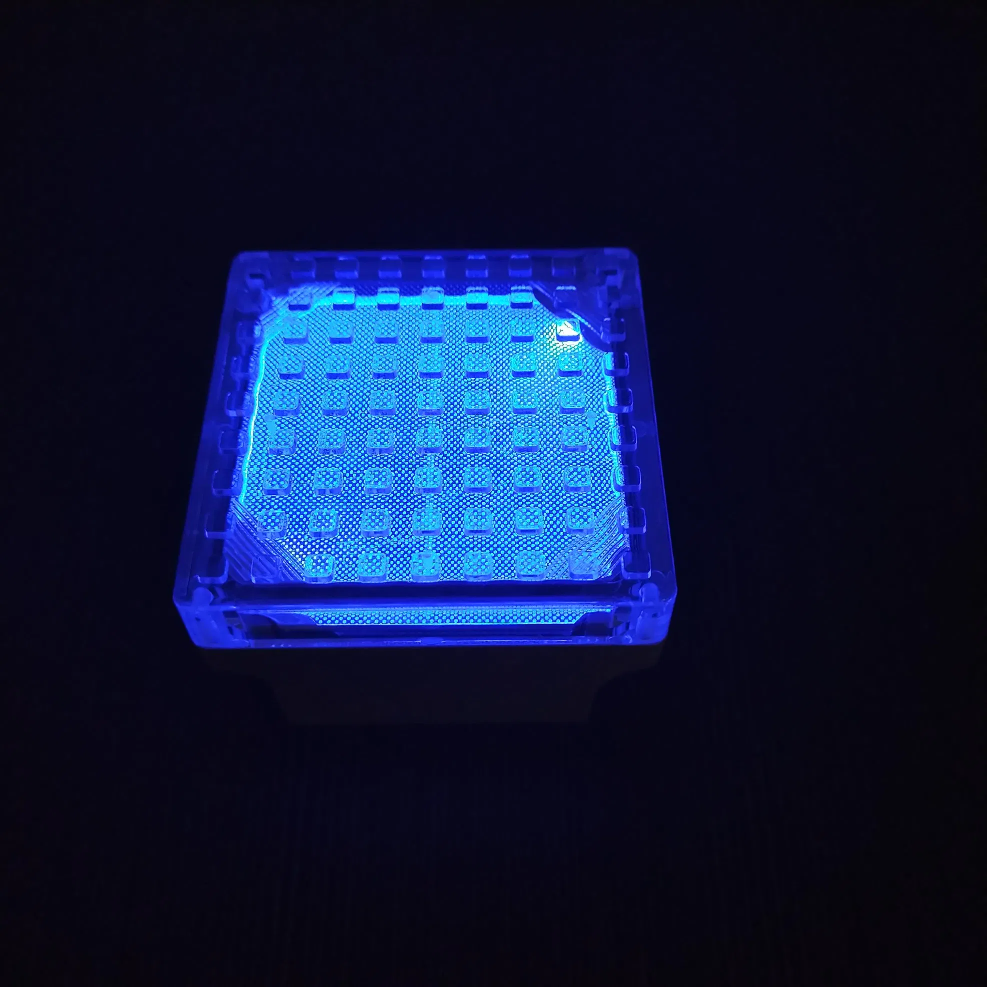 Outdoor Garden Solar Glass Brick Light Waterproof LED Square Solar Ice Floor Tile Buried Light Ice Cube Rocks Garden Light