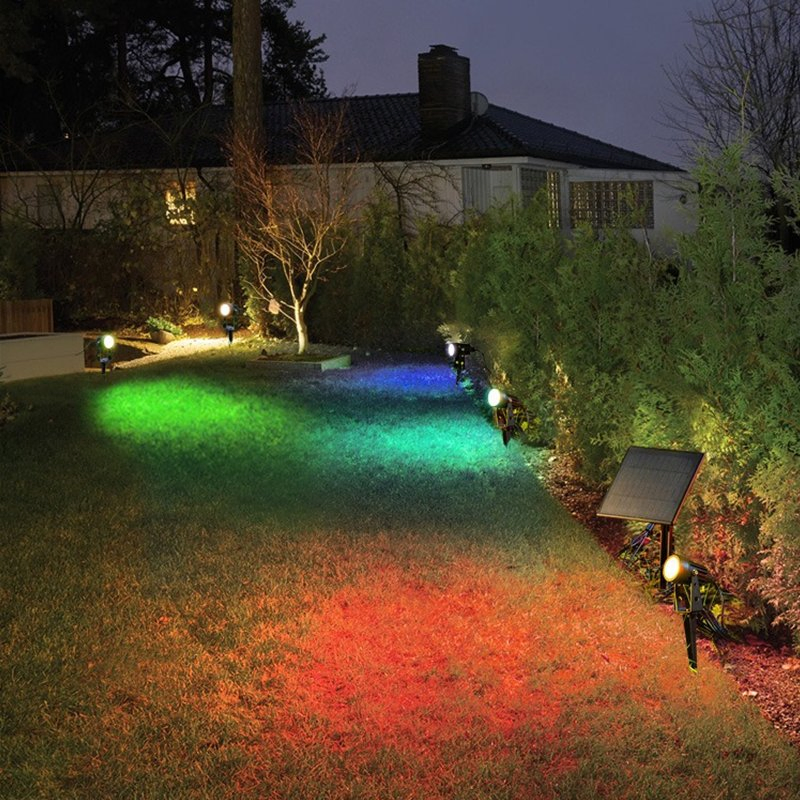 Outdoor Waterproof Low Voltage Solar Landscape LED Spotlights for Garden Decor