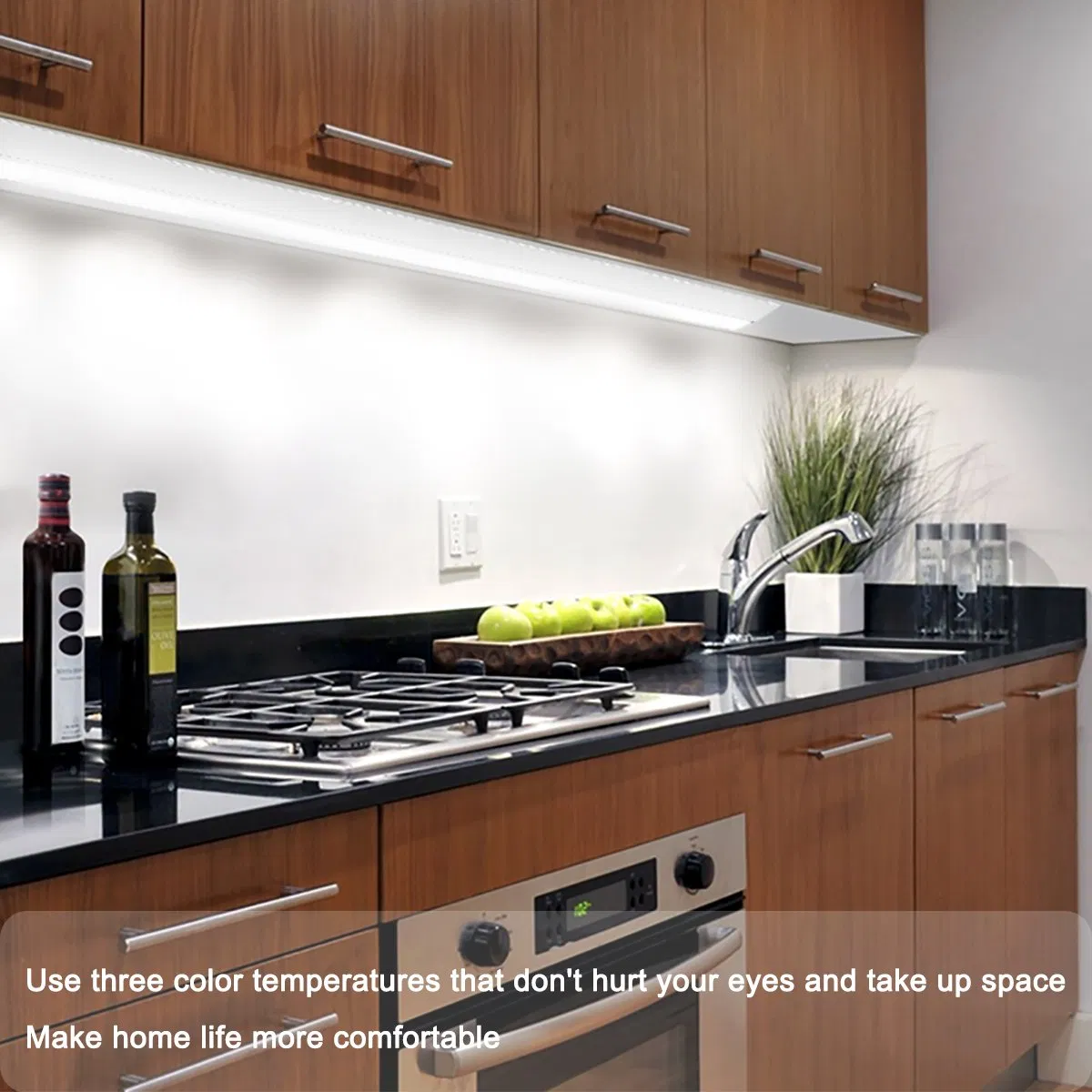 China Best Sell 9 Inch Dimmable 3000K, 4000K, 5000K LED Under Cabinet Lighting for Kitchen, Closet and Counter