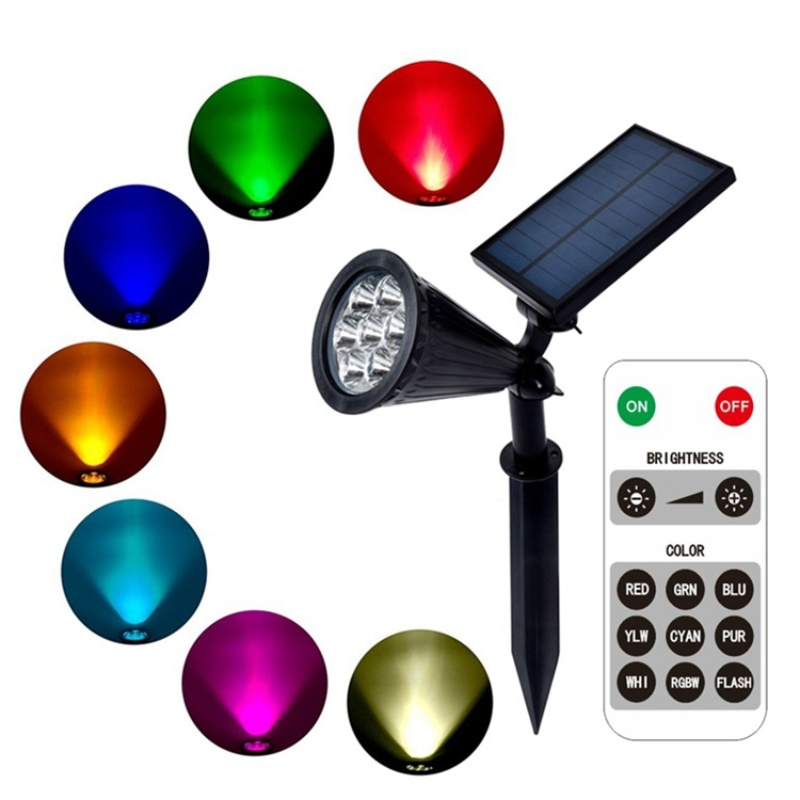 New Design LED RGB Spot Light Waterproof Garden LED Solar Stake Spotlight for Outdoor Pathway Lawn Villa Landscape