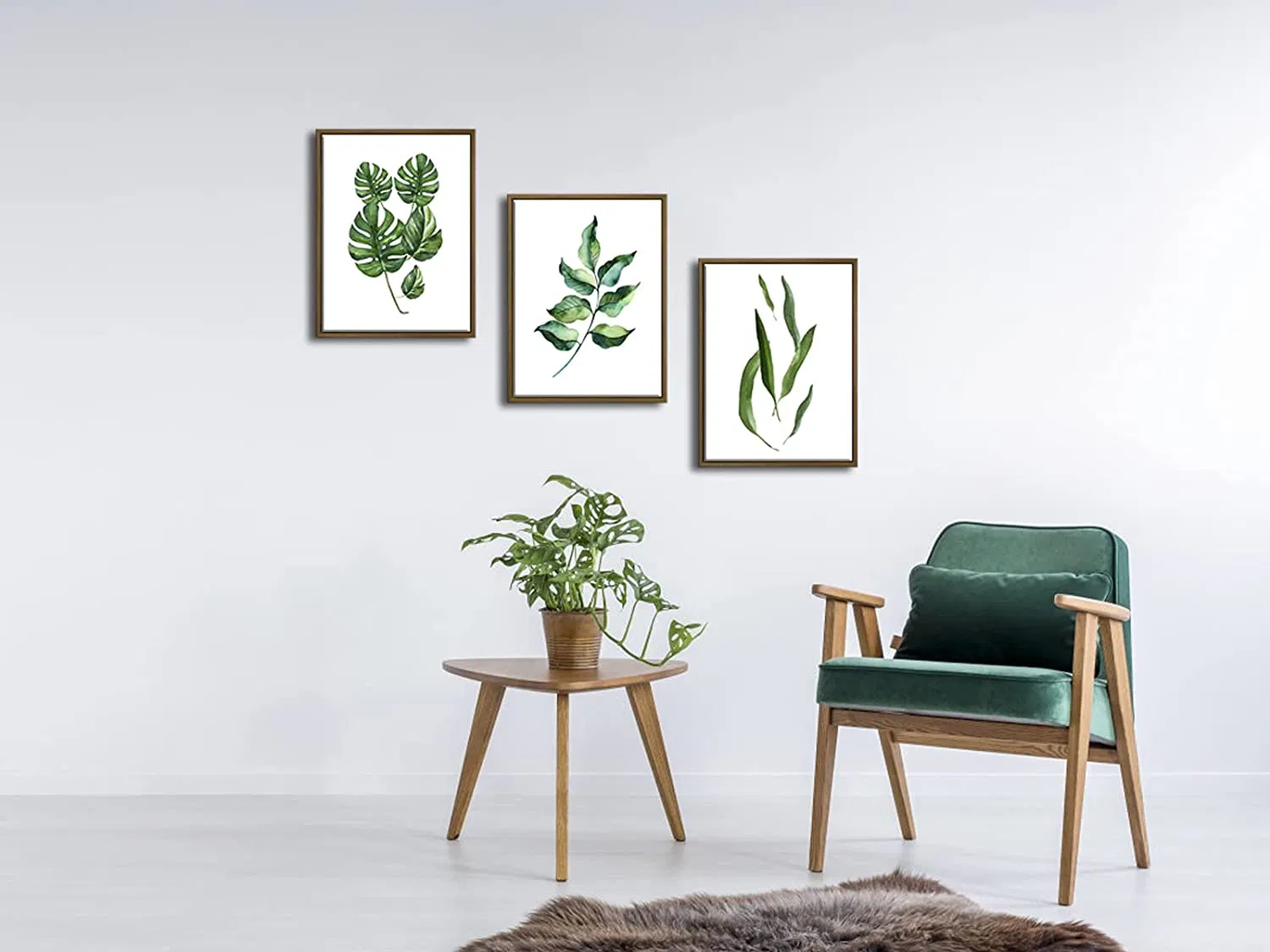 Watercolor Leaves Wall Art Canvas Painting Green Style Plant Nordic Posters Prints Decorative Picture Modern Home Decoration