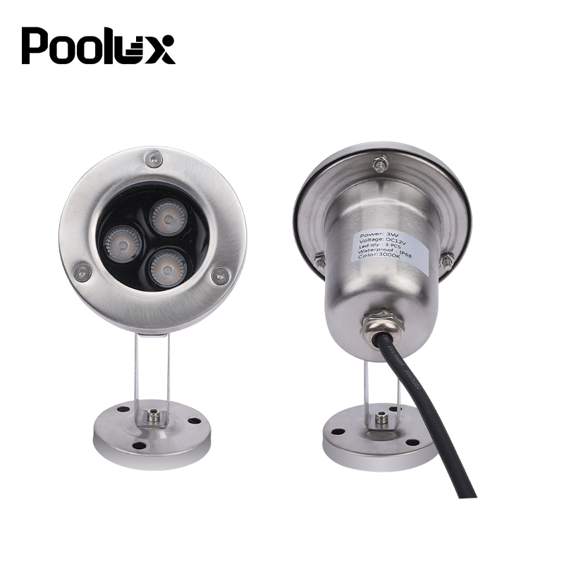 Factory IP68 LED Waterproof Underwater Outdoor Projection Resin Filled Spot Light for Pool Fountain Garden Landscape