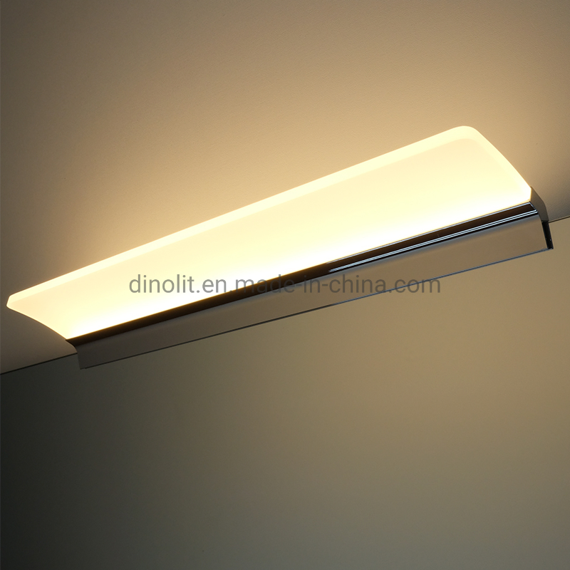 45cm / 60cm Acrylic Curved Design Chrome Aluminum 12V Input Waterproof Bathroom Furniture/Bath Vanity/Mirror Cabinet LED Light with CE IP44