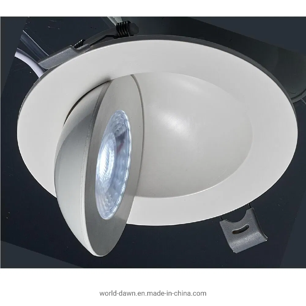 360 Degree Rotatable PBT Housing Down Light Recessed CCT and Dimmable Gimbal LED Downlight