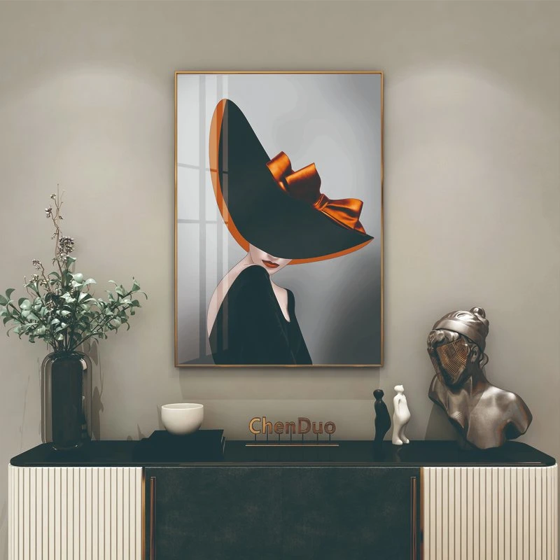 Modern Figure Abstract Geometric Canvas Painting Contemporary Art Poster Print Faces Wall Art Picture for Living Room Home Decor