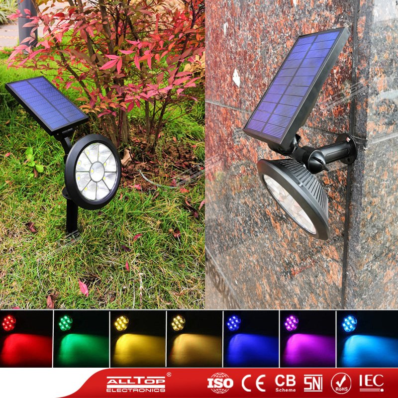 Outdoor Adjustable RGB Outdoor Garden Lawn Landscape Path LED Solar Spot Light
