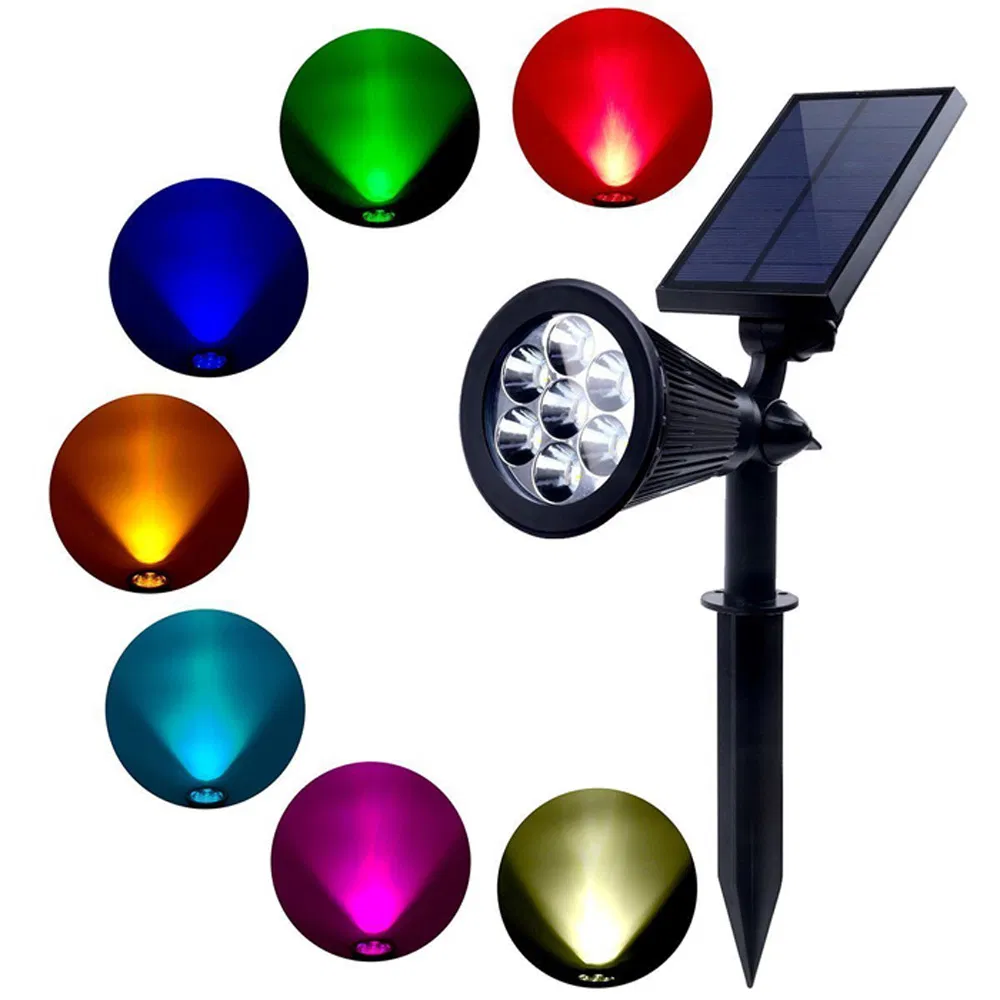 7LED RGB Solar Spot Light Feature