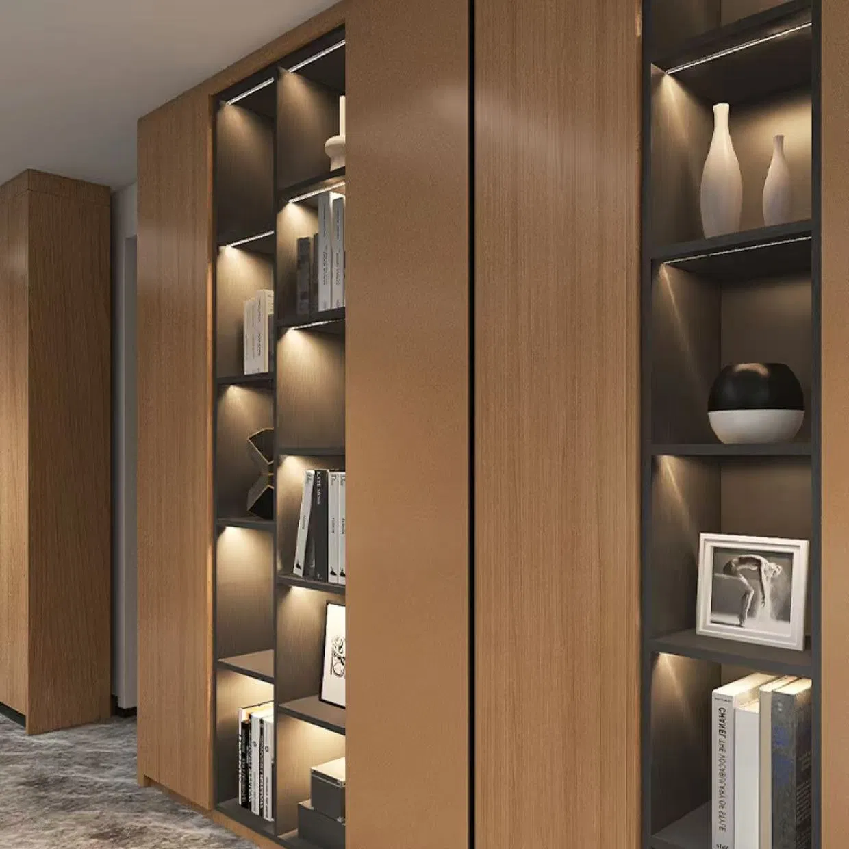 Under Cabinet LED Light Ultra-Thin Embedded 45 Degree for Furniture Lighting