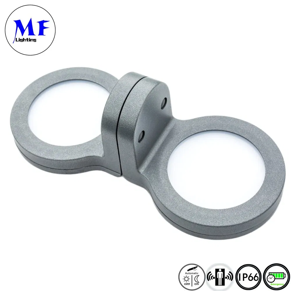 OEM ODM Automatic Solar Power Outdoor Waterproof IP66 2W 200lm Die-Cast Aluminum All in One LED Solar Wall Light Solar Garden Light with Microwave Sensor