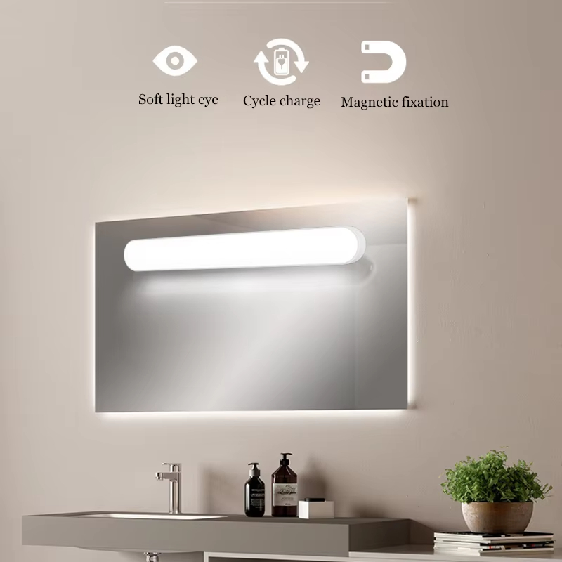 LED Makeup Morror Light Vanity Book Light 5V USB 30cm Wall Lamp Eye Protection Hanging Magnetic Lamp Touch Switch Night Light