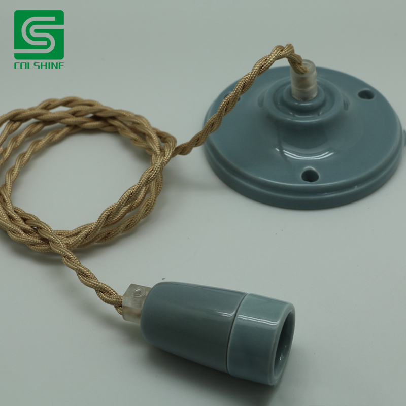 E14 Colshine Ceramic Pendent Light Vintage Ceiling Pendant Light