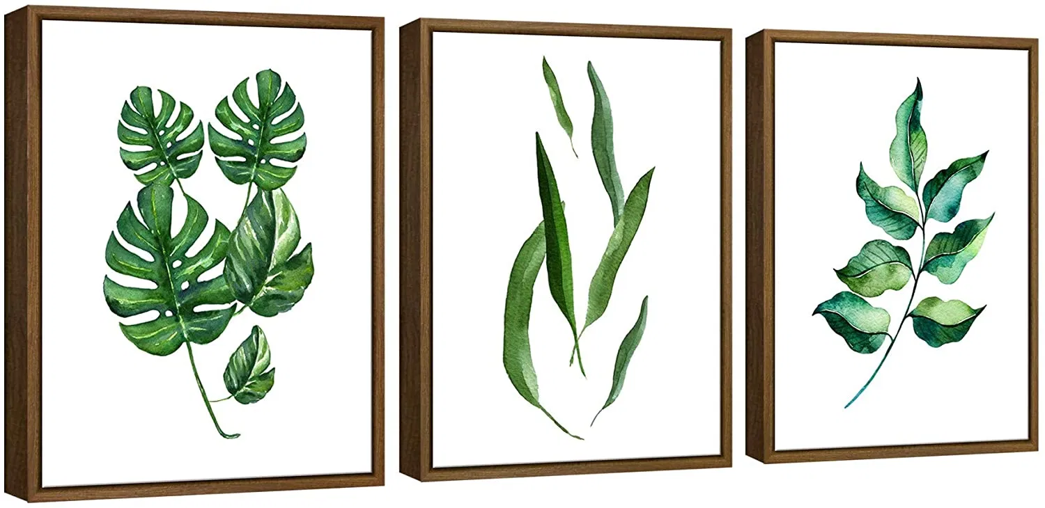 Watercolor Leaves Wall Art Canvas Painting Green Style Plant Nordic Posters Prints Decorative Picture Modern Home Decoration