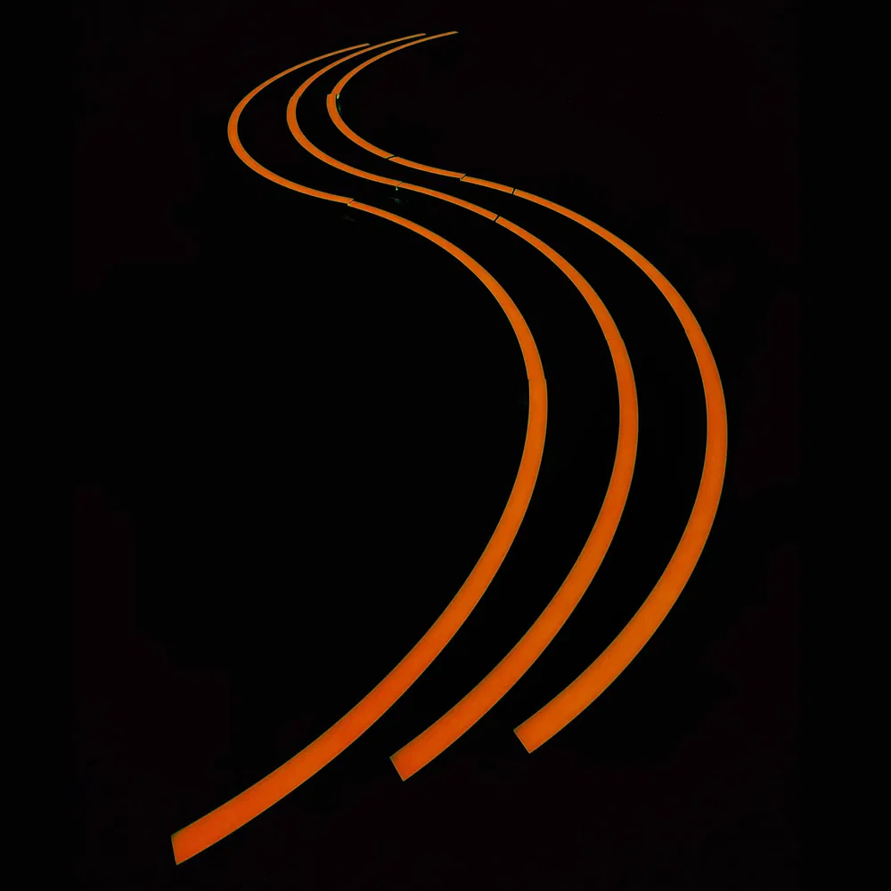 RGB Remote Control S Shaped Pendant Linear Luminaire Light