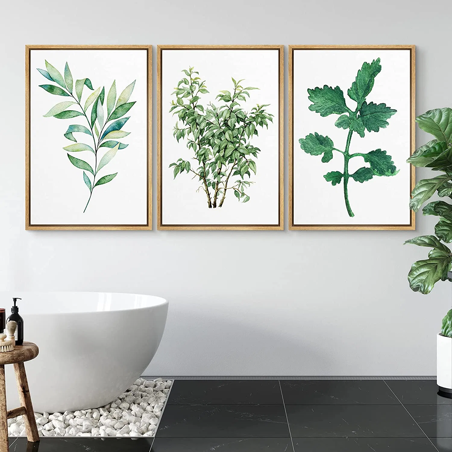 Watercolor Leaves Wall Art Canvas Painting Green Style Plant Nordic Posters Prints Decorative Picture Modern Home Decoration