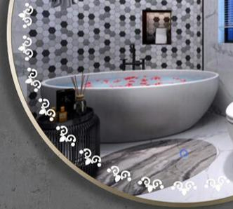 Modern Dimmable Light Glass Three Warranty IP65 Waterproof Driver Wall Hanging Good Quality Bathroom Round Shape Touch Switch LED Vanity Light