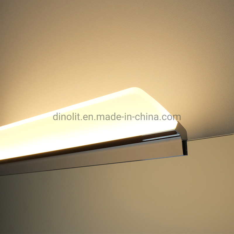 45cm / 60cm Acrylic Curved Design Chrome Aluminum 12V Input Waterproof Bathroom Furniture/Bath Vanity/Mirror Cabinet LED Light with CE IP44