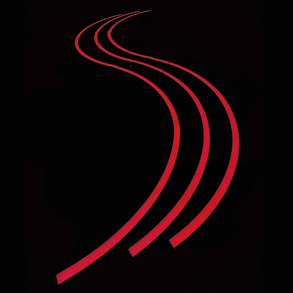 RGB Remote Control S Shaped Pendant Linear Luminaire Light