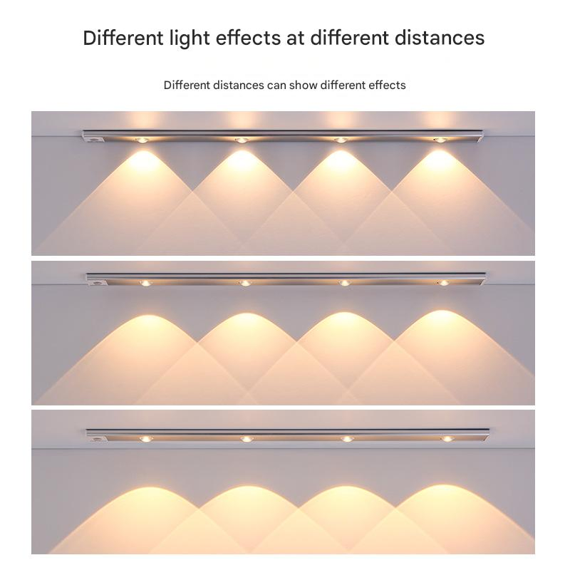 Under Cabinet Lighting - USB Rechargeable, 2000mAh Battery, Auto on/off for Kitchen Counter &amp; Closet