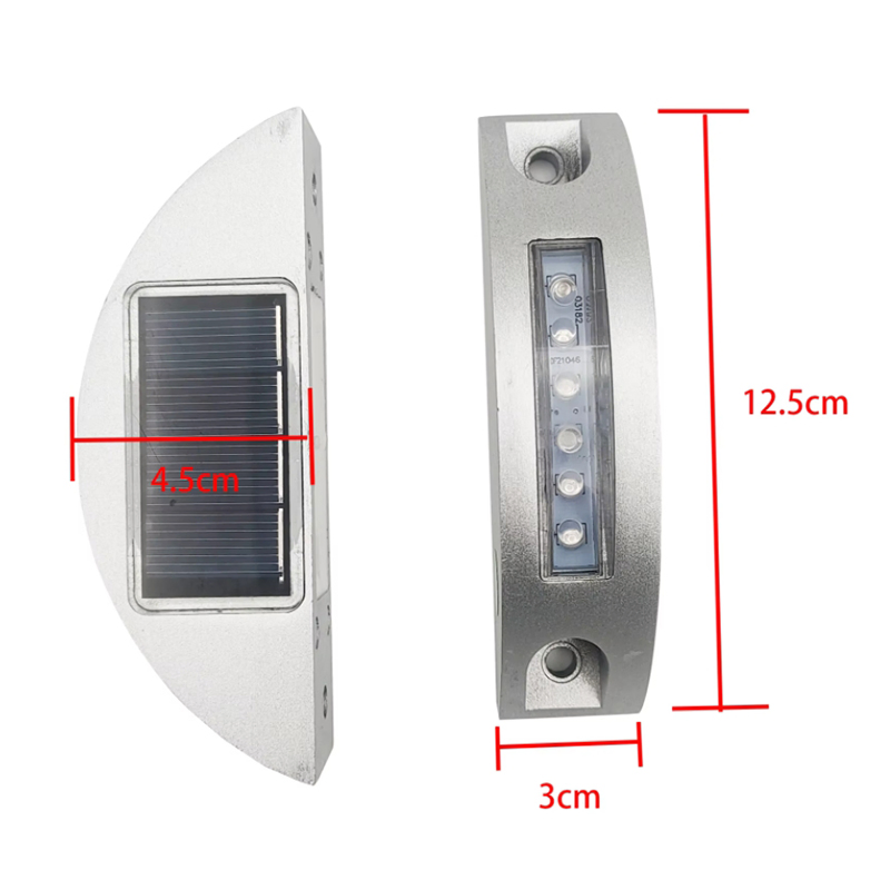 Solar LED Dock Path Deck Road Stud Maker Light Driveway Pathway Yard Garden Step Lamp