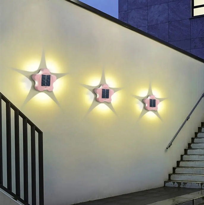 5LED Solar Stair Fence Lights Outdoor Garden Step Path Lamp Garden Wall Light