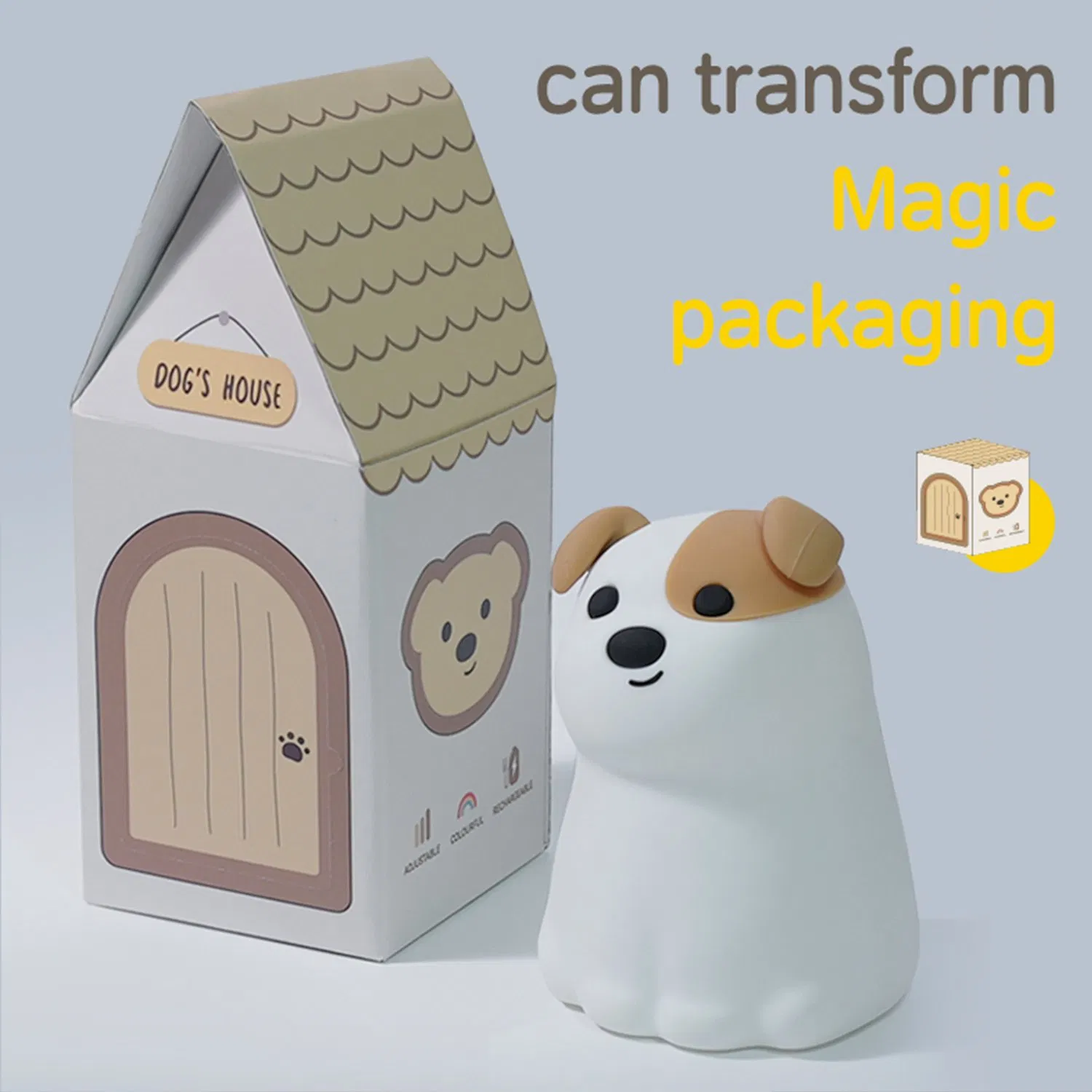 Customized Silicone Lamp Children Colorful Bedside Sleeping Cartoon Animal Puppy Night Light