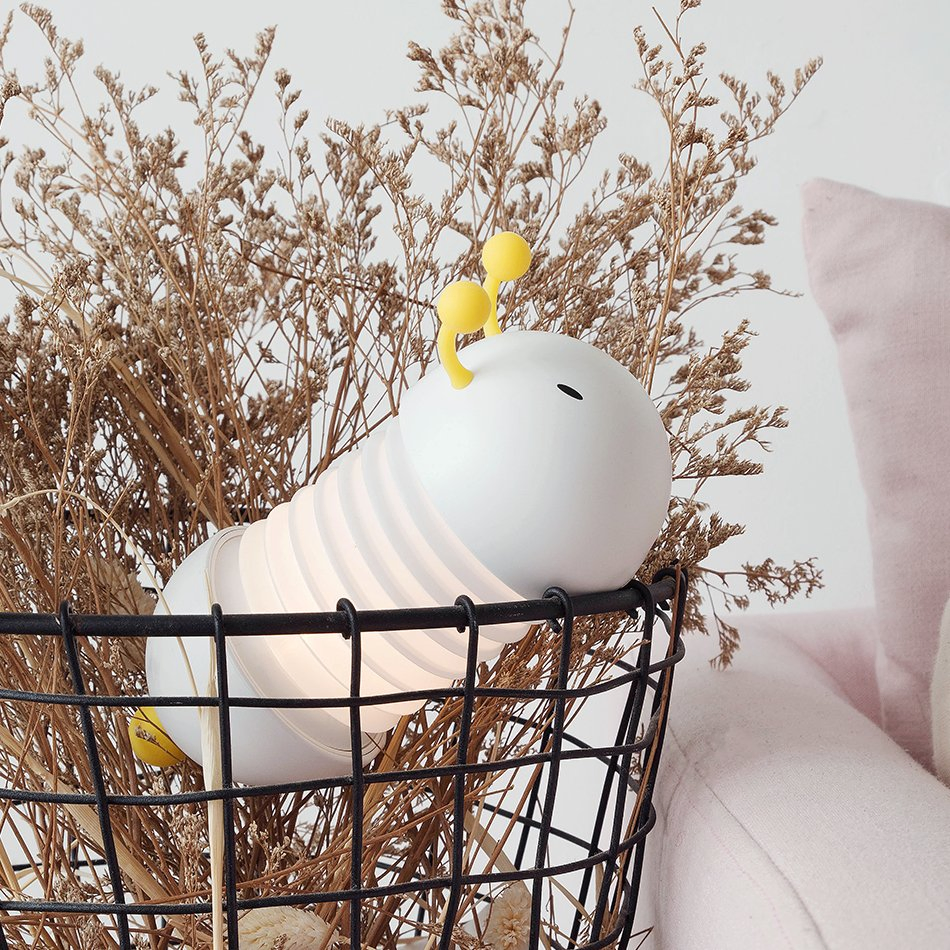 Caterpillar Sleep Light Children's Room Bedroom Bedside Feeding Cute Sleep Light Cartoon Night Night Light