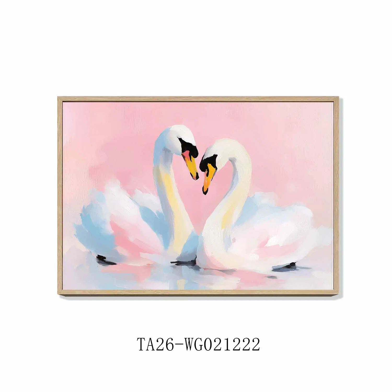 Hand Painted Swan Canvas Wall Art Custom Wall Art Frames Picture for Living Room Wall Decoration