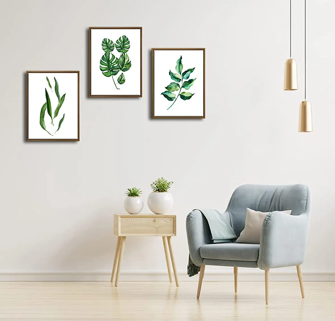 Watercolor Leaves Wall Art Canvas Painting Green Style Plant Nordic Posters Prints Decorative Picture Modern Home Decoration