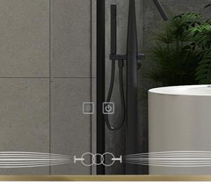 High Quality Waterproof Square Aluminum Glass Mirror Bathroom LED Vanity Makeup Light