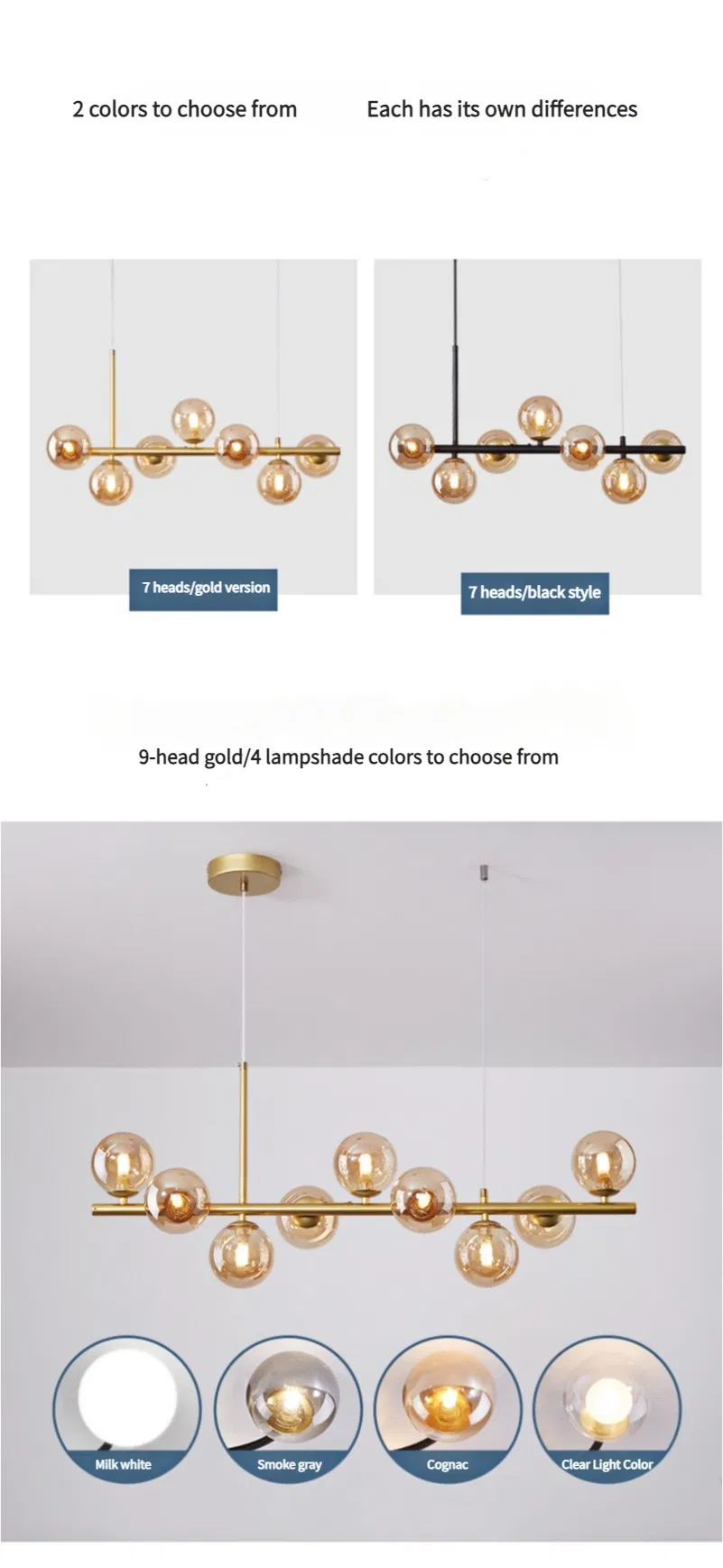 Modern Glass Ball Pendant Light Dimensions
