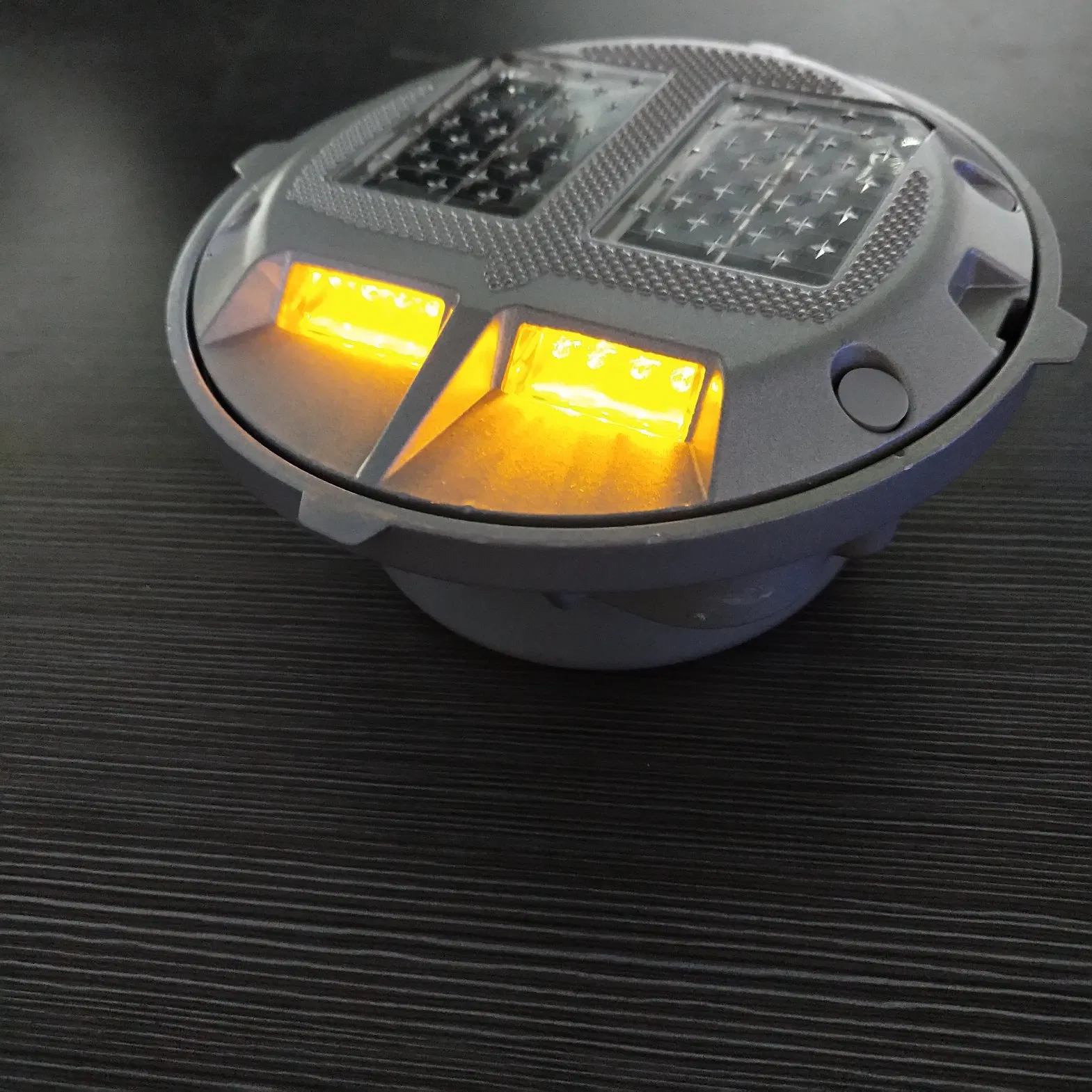 Solar Deck Lights Outdoor Waterproof Dock Lamp LED Warning Step Solar Driveway Lights for Sidewalk Stair Ground Path