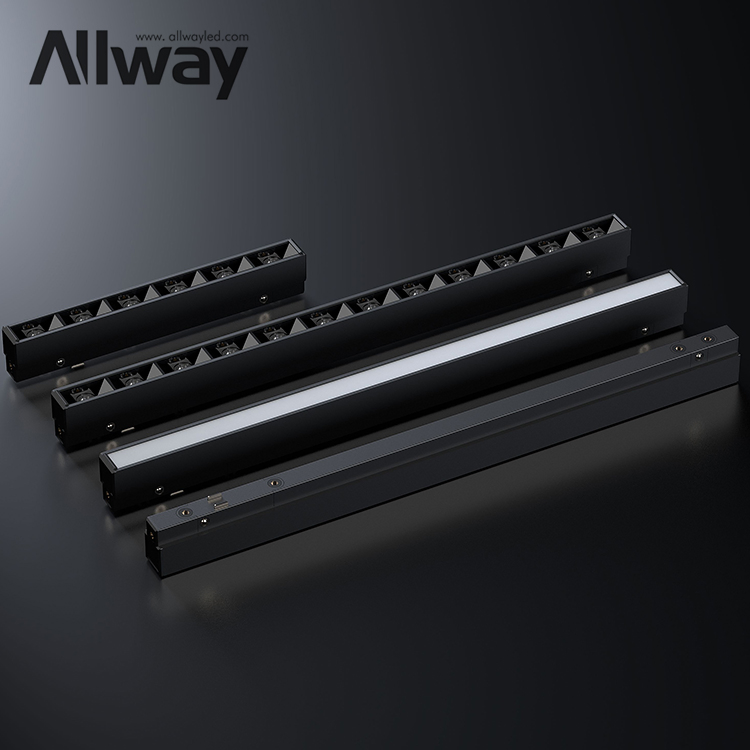 Premium Black Magnetic LED Track Lighting System for Indoor Use