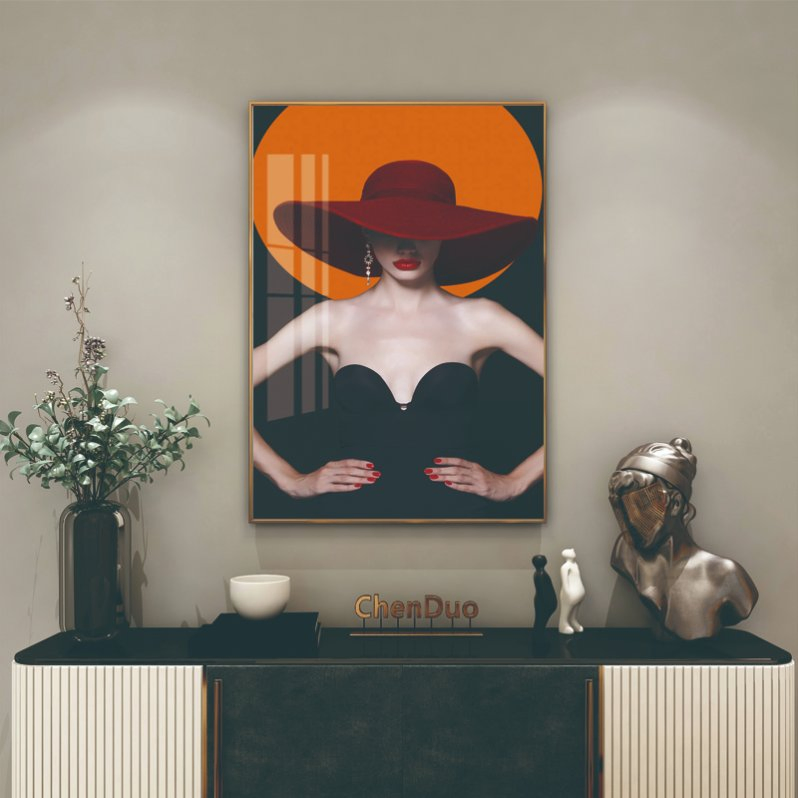 Modern Figure Abstract Geometric Canvas Painting Contemporary Art Poster Print Faces Wall Art Picture for Living Room Home Decor