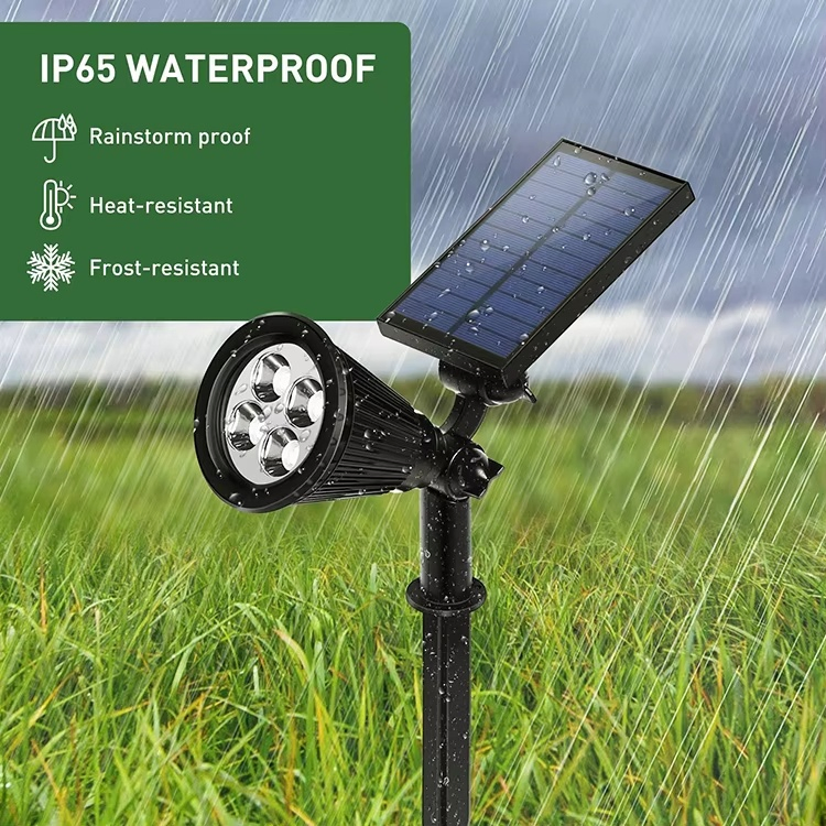 LED IP65 Small Waterproof Solar Garden Spotlights for Outdoor Courtyard Landscape Lighting with Holiday Atmosphere