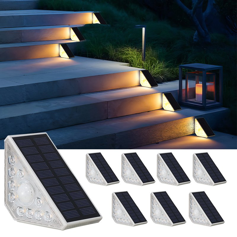 Outdoor LED Solar Deck Stairs Step Lights Home Decor Patio Path Lights Solar LED Garden Lights
