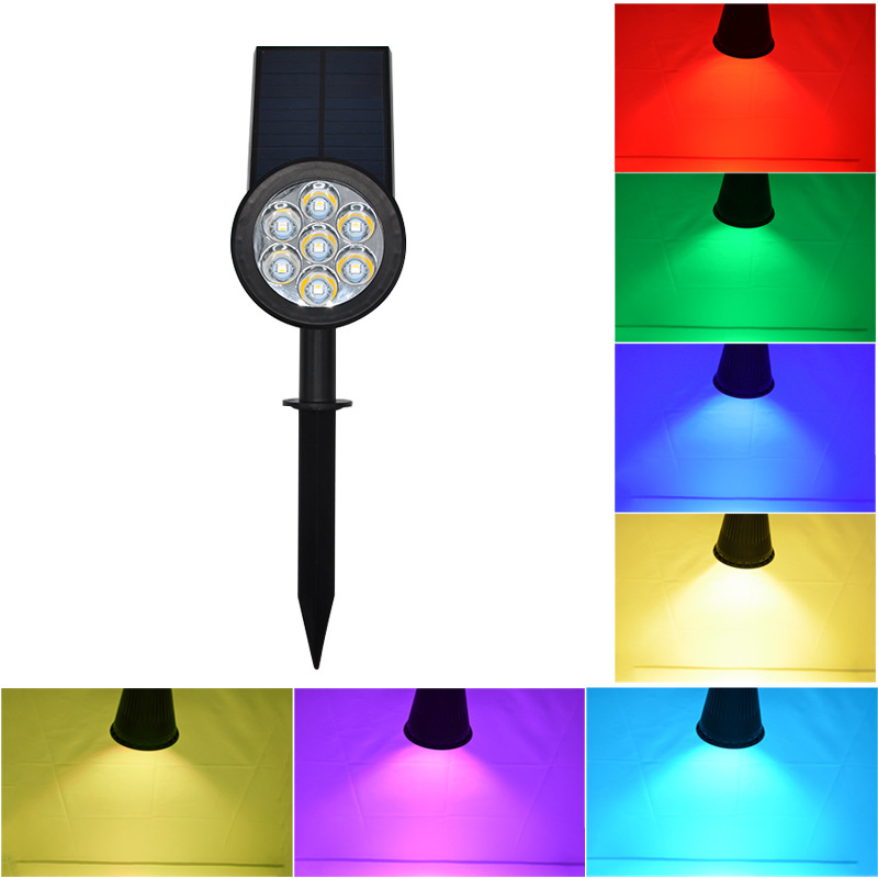 7LED RGB Solar Spot Light for Outdoor Garden Landscape Lawn
