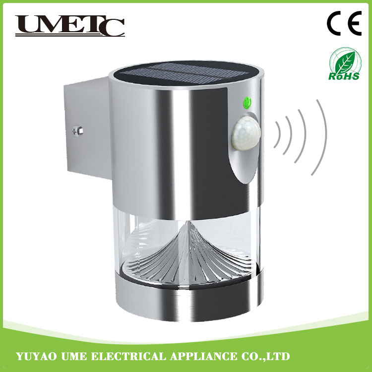 Stainless Steel Sensor LED Night Wall Mounted Garden Solar Light