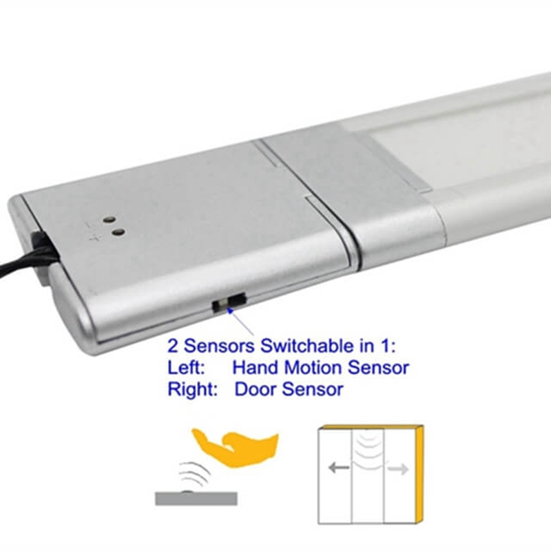 DC 12V Silm Aluminum Profile Hand Wave Door Motion Sensor LED Under Cabinet Lighting
