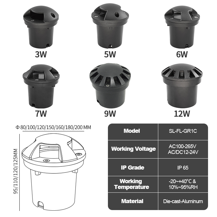 Warm White Deck Step Lights Buried IP65 Waterproof Path Ground Light