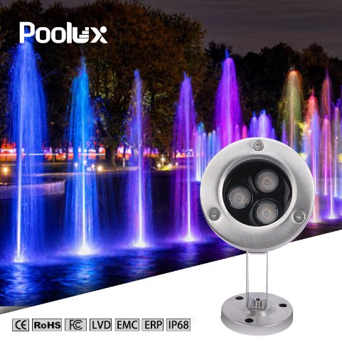 Factory IP68 LED Waterproof Underwater Outdoor Projection Resin Filled Spot Light for Pool Fountain Garden Landscape